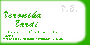 veronika bardi business card